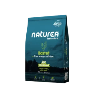 Croquettes Naturea Lands Bastet poulet pour chat stérilisé, sac 5,5 kg