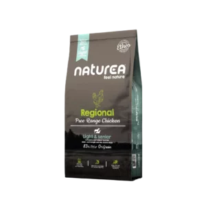 Croquettes Naturea Ethos Regional Light & Senior au poulet pour chien, sac de 10 kg