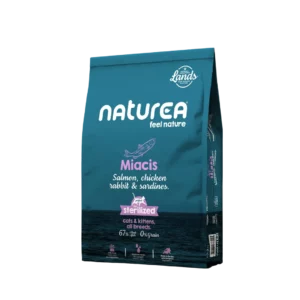 Croquettes Naturea Lands Miacis multi-protéines pour chat stérilisé, sac 5,5 kg
