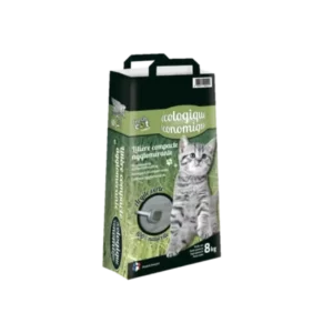 Litière compacte agglomérante à l'argile verte Fresh Cat pour chat, sac 8 kg